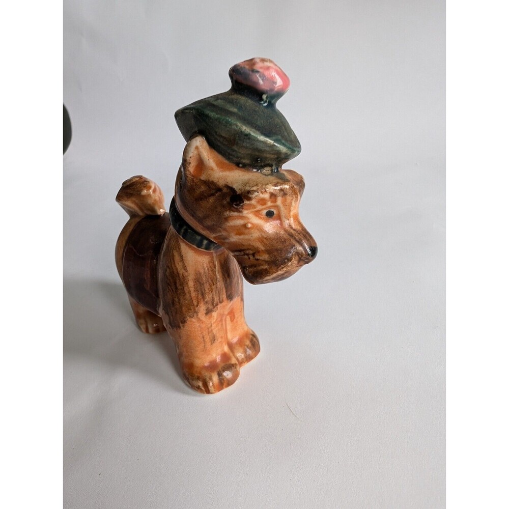 Vintage Scottie Dog Figurine Beret Brown PICO Japan Scottish Terrier - Picture 5 of 5
